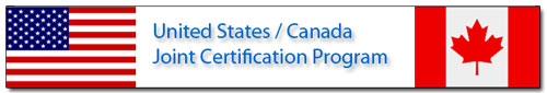 US/Canada Joint Certification Program (JCP) # 56892